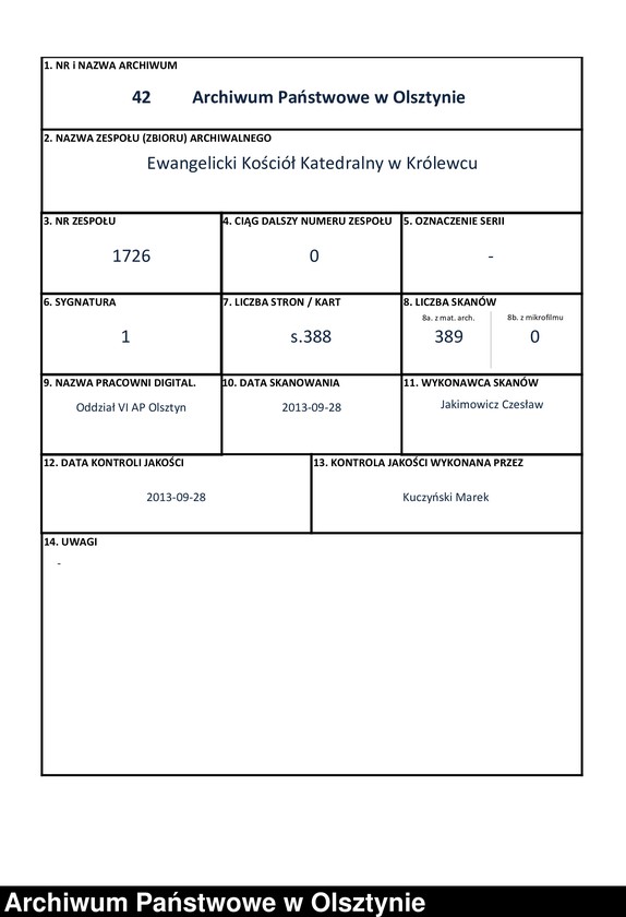 Obraz z zespołu "Kościół ewangelicki - katedralny w Królewcu"