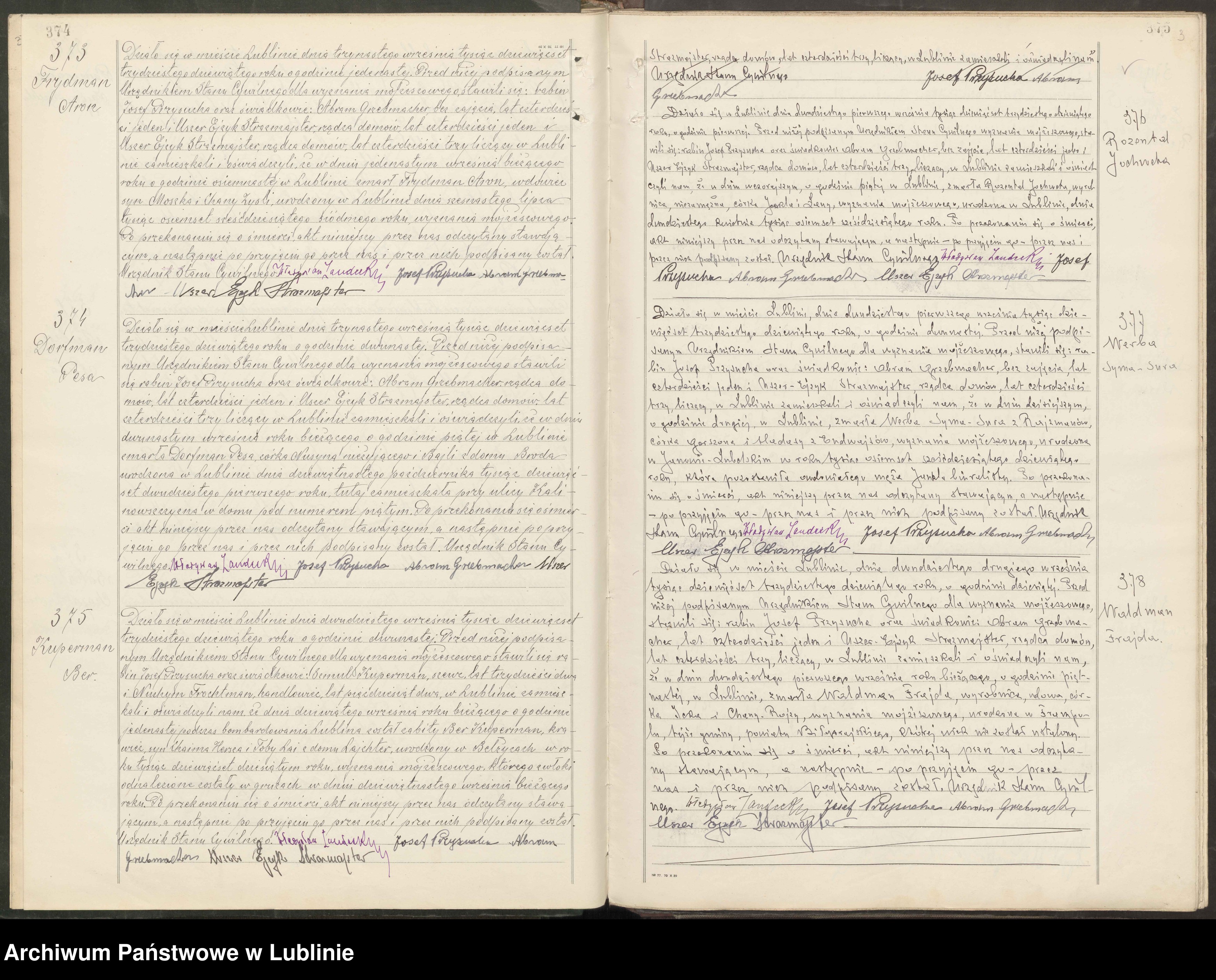 Skan z jednostki: Księga zgonów