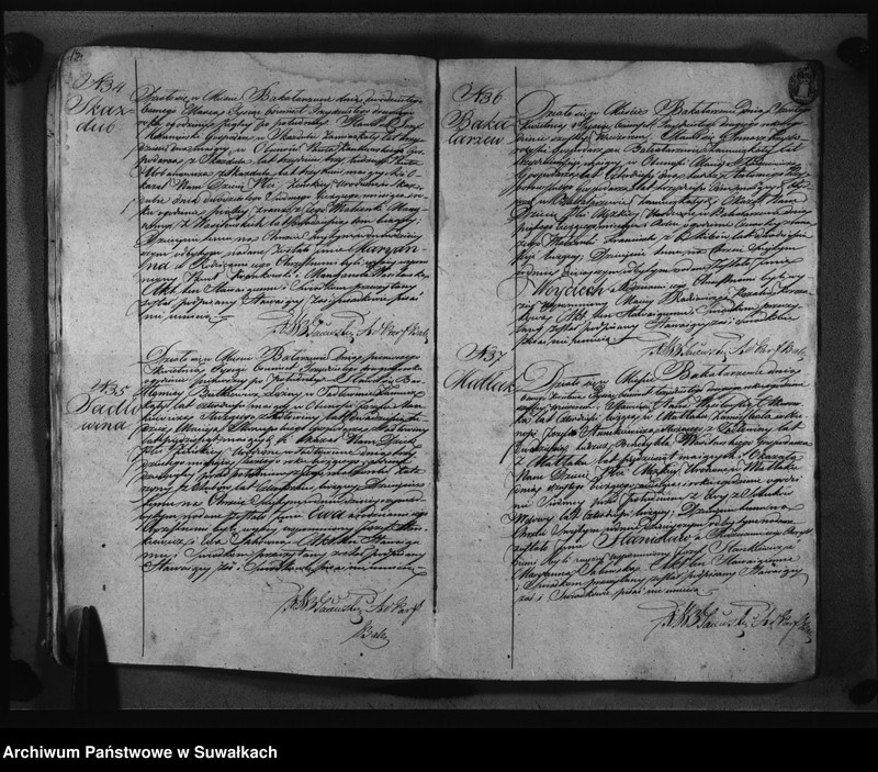 image.from.unit.number "Duplikat Aktow Urodzonych Chrzestnych Zaślubionych i Zeszłych na Rok 1832"