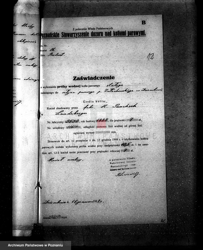 Obraz 16 z jednostki "Młyn i Tartak Apolinarego Załachowskiego w Dziembowie pow chodzieski"