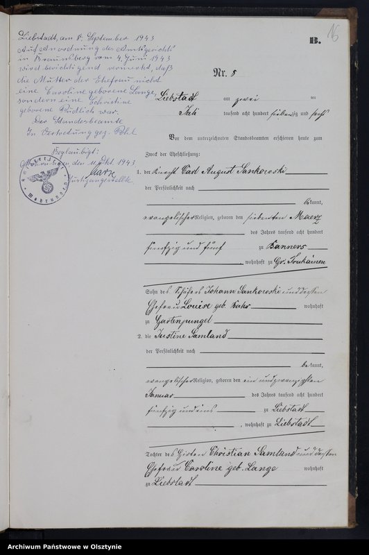 Obraz 18 z jednostki "Heiraths-Neben-Register Nr 1 - 16"