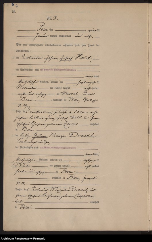 Obraz 6 z jednostki "Księga miejscowa małżeństw tom I [Rejestr główny małżeństw]"