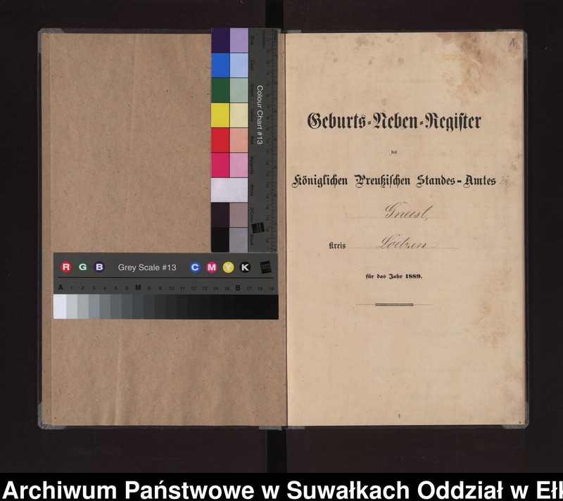 image.from.unit.number "Geburts-Neben-Register des Königlichen Preussischen Standes-Amtes Gneist Kreis Loetzen"