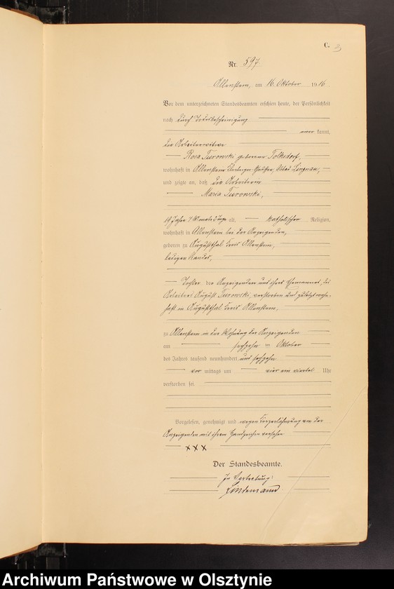 image.from.unit.number "Sterbe-Haupt-Register Tom II, Nr 596-785"