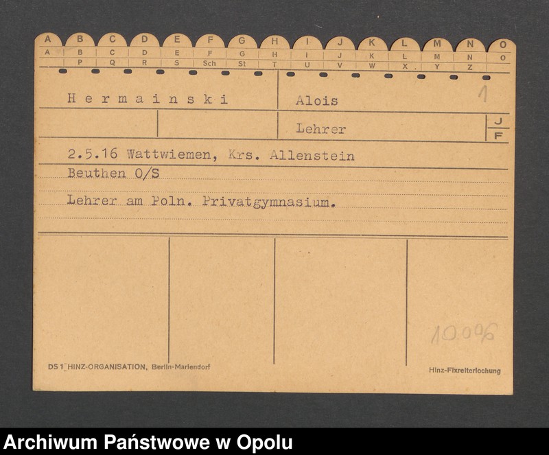 Obraz 3 z jednostki "[Hermainski Alois, ur. 2.5.16 Wattwiemen"