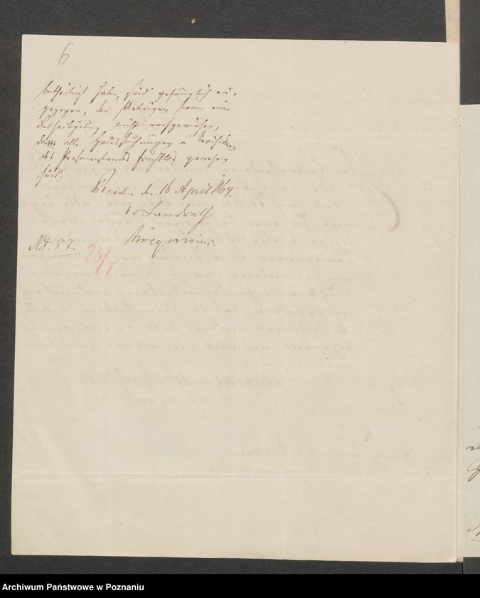 image.from.unit.number "Acta generalia des Oberpäsidialkommissars Landrat von Madai zu Kosten betreffend die Verfolgung der polnisch-revolutionären Umtriebe im Kreise Pleschen /Pleszew/."