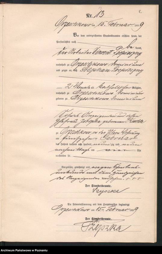 Obraz 16 z jednostki "Księga zgonów"