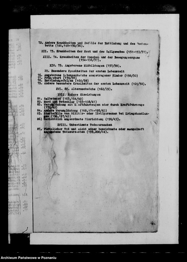 Obraz 11 z jednostki "Statistik der Gesundheitsämter über Todesursachen deutscher Kinder"