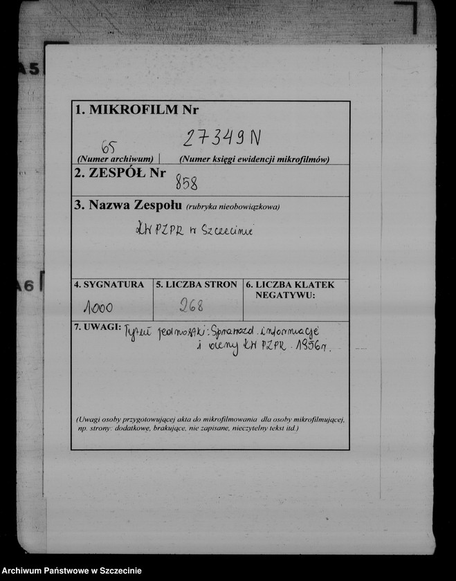 image.from.unit.number "Sprawozdania, informacje i oceny Komitetu Wojewódzkiego Polskiej Zjednoczonej Partii Robotniczej"