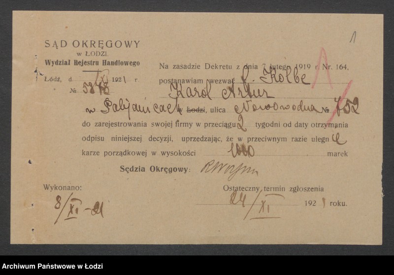 Obraz 3 z jednostki "Karol Kolbe w Pabianicach- garbarnia i wytwórnia artykułów technicznych"