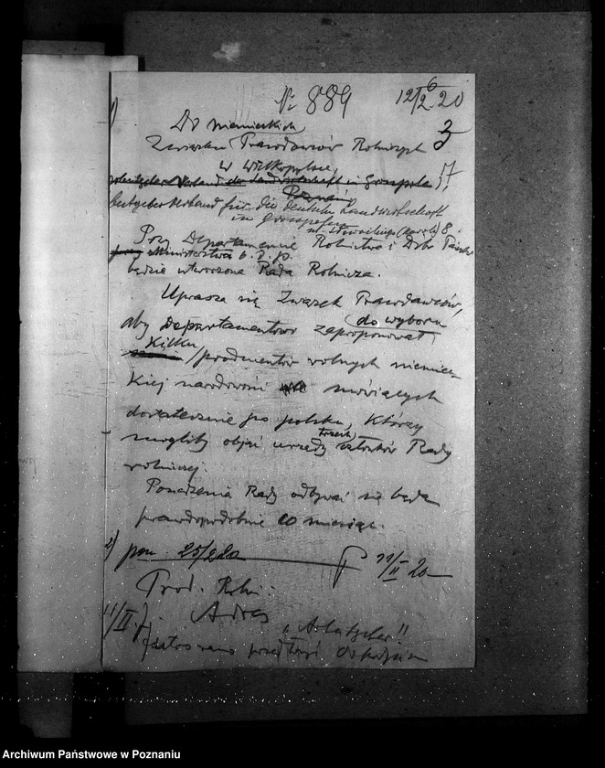 Obraz 11 z jednostki "Sprawy Personalne - likwidacje Rada Rolnicza [podróży i diet] [protokoły posiedzeń]"