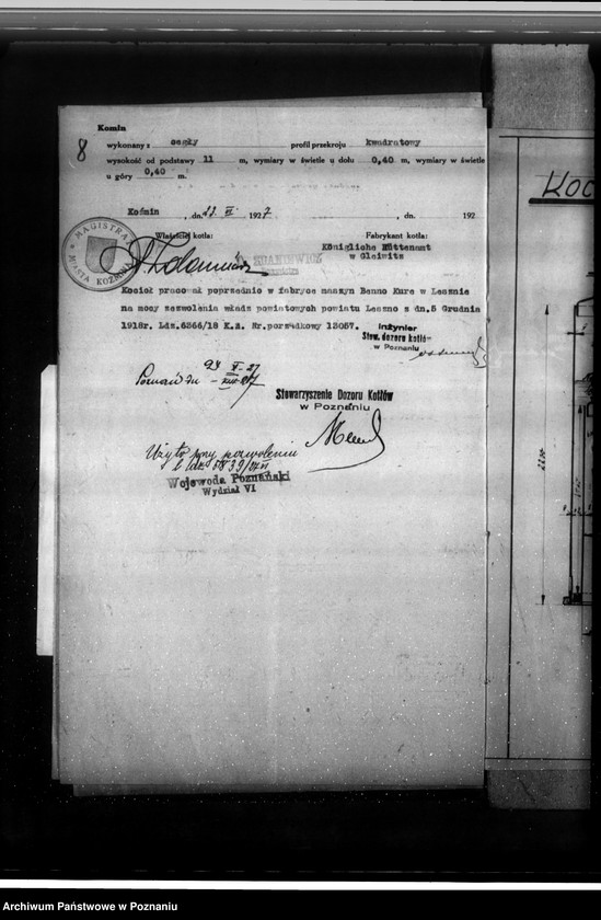 Obraz 12 z jednostki "Rzeźnia Miejska w Koźminie - Magistrat m. Koźmina nr woj. kotła 6025"