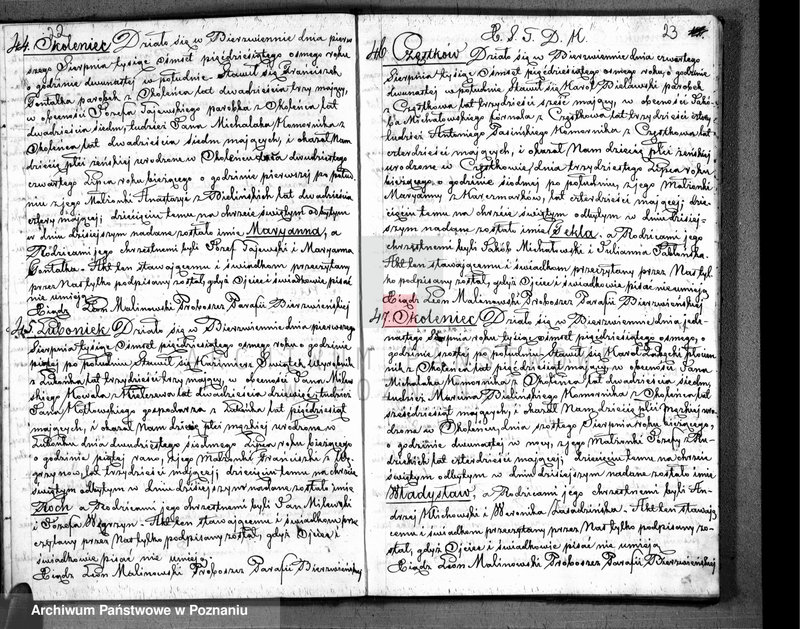 Obraz 13 z jednostki "Akta urodzonych, zaślubionych i zmarłych"