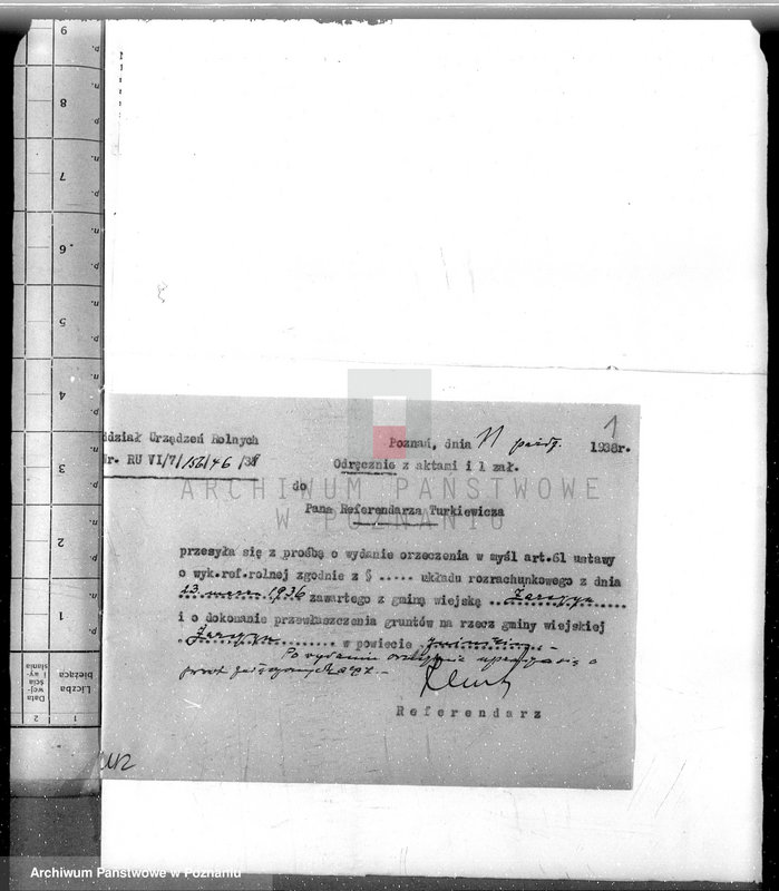 Obraz 5 z jednostki "Przewłaszczenie ziem dotacyjnych w gminie Żar czyn powiatu żnińskiego"