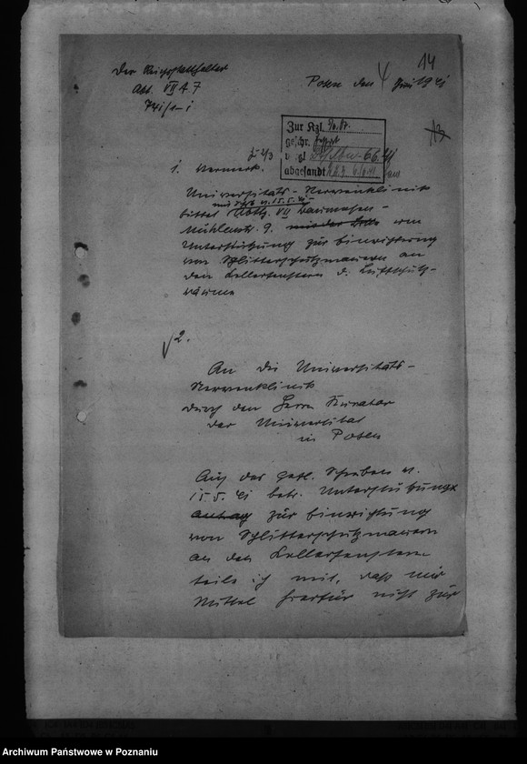 Obraz 18 z jednostki "Bauten für die Reichsuniversität Posen"