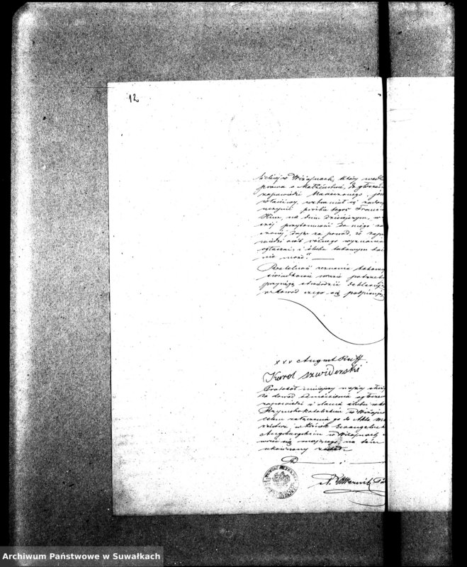image.from.unit.number "Dowody do Aktów Małżeństw Parafii Ewang.-Augsburskiej Wiżajny za rok 1864"