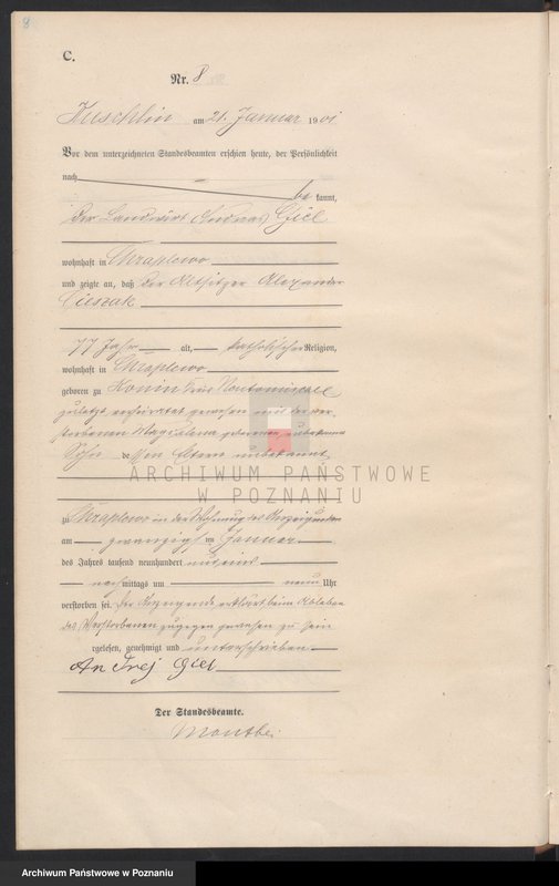 Obraz 11 z jednostki "Sterbe-Haupt-Register"