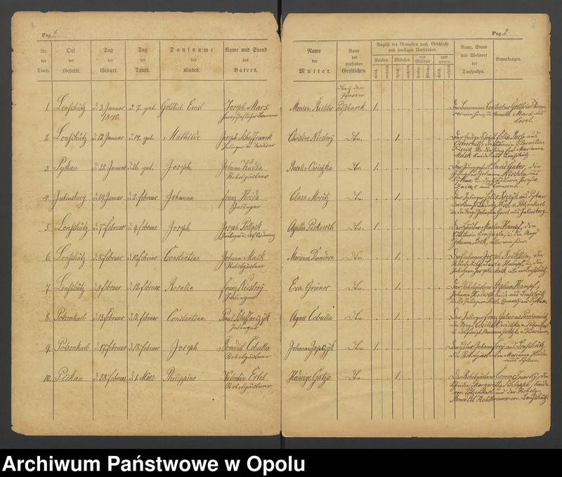 Obraz 7 z jednostki "[Księga chrztów 1840-1842, małżeństw 1840-1843 oraz zgonów 1840-1842 parafii Łężce]"