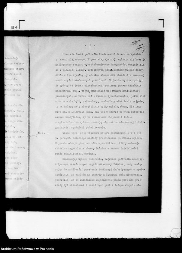 Obraz 12 z jednostki "/Protokół z doraźnego zjazdu starostów odbytego 3 II 1934 r./"