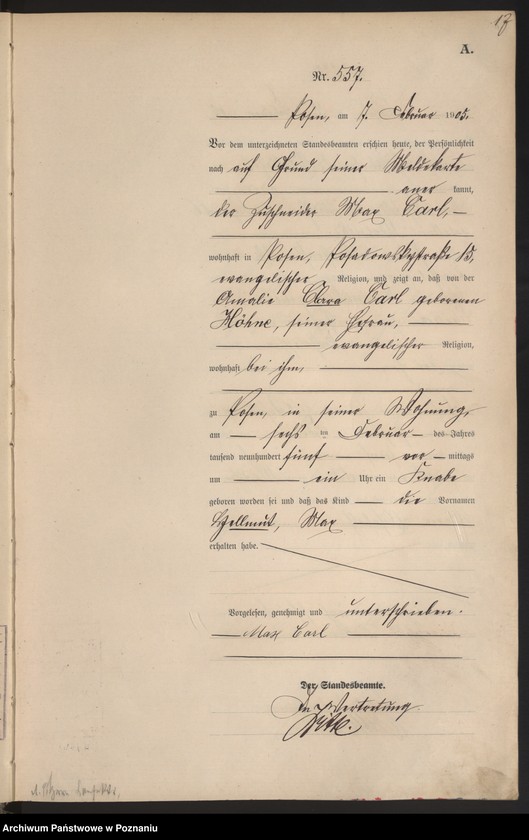 Obraz 19 z jednostki "Księga miejscowa urodzeń tom II"