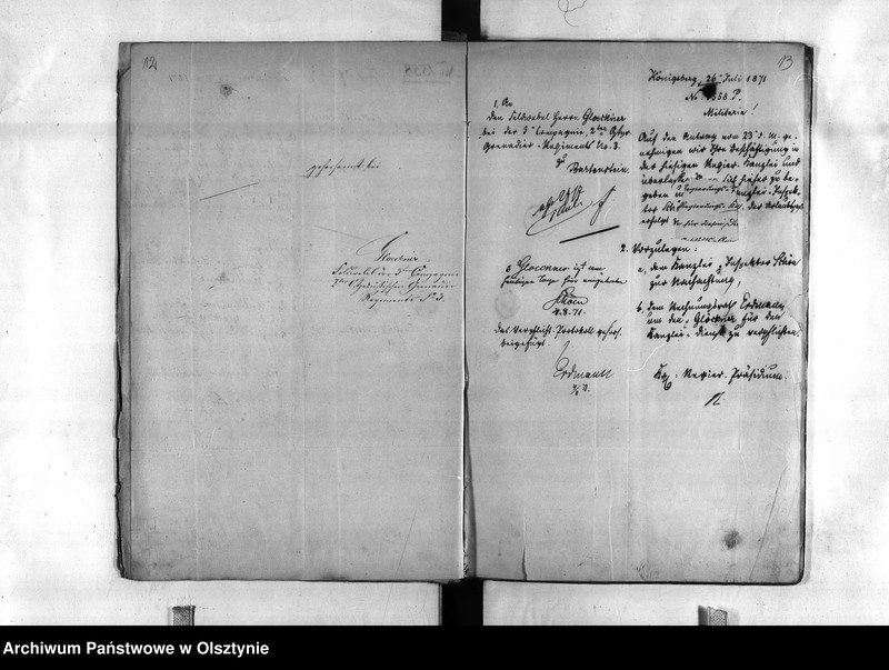 image.from.unit.number "Regierungs Sekretär Gloeckner [Ludwig] Am 1. Juli 1895 in den Ruhestand getreten"