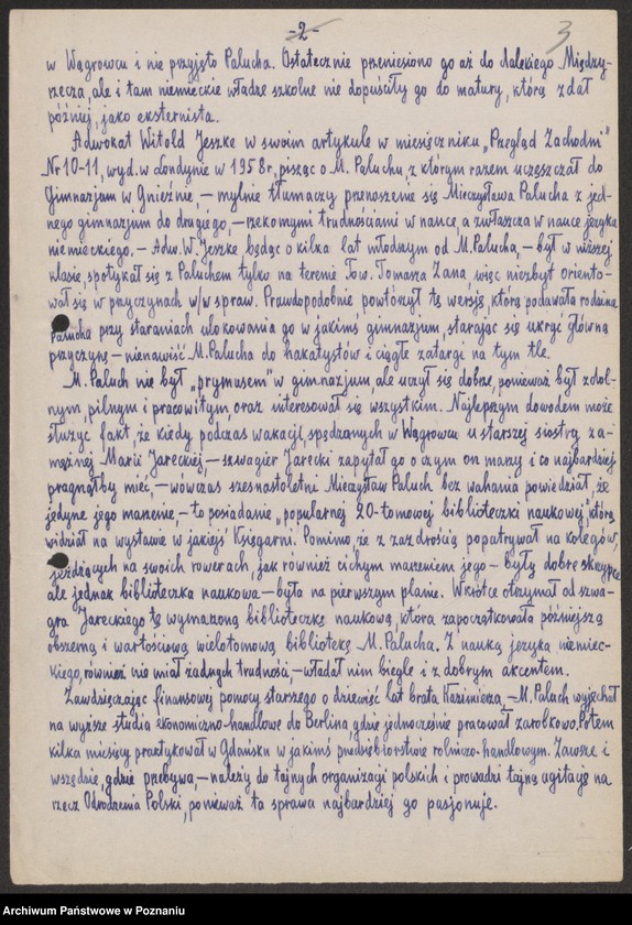Obraz 11 z jednostki "Wspomnienia o Mieczysławie Paluchu napisane przez jego żonę Jadwigę, Janinę Krauze."