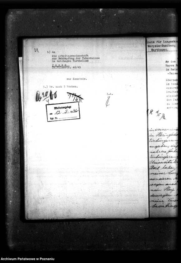 Obraz 8 z jednostki "Aufnahme und Entlassung von Deutschen Tbc-Kranken."