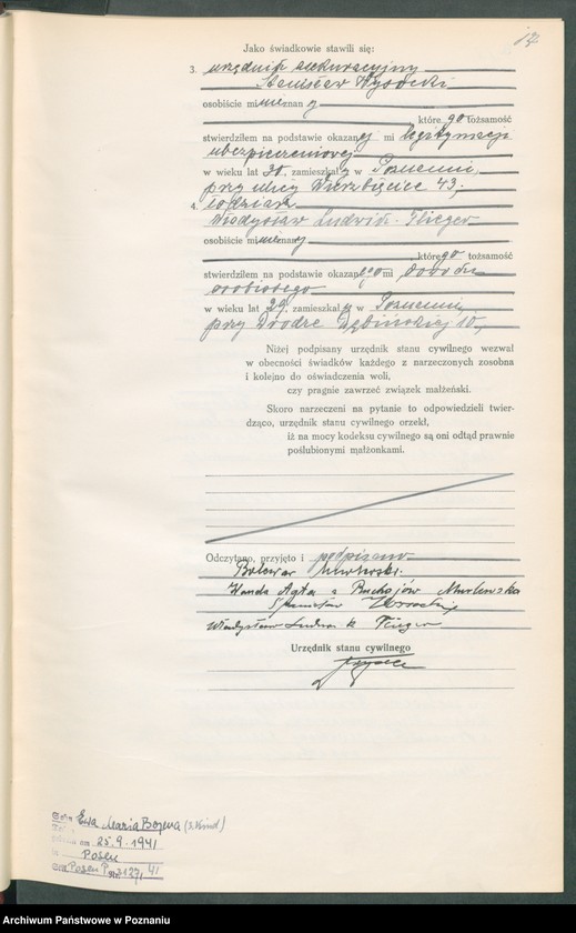 Obraz 19 z jednostki "Księga miejscowa małżeństw tom III [Rejestr główny małżeństw]"