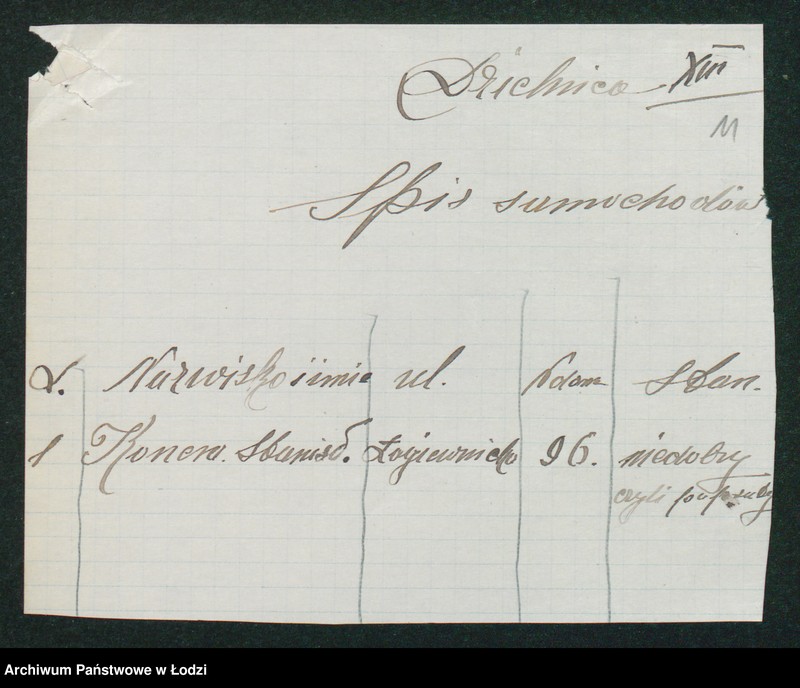 Obraz 13 z jednostki "[Akta III-go Komisariatu Milicji Obywatelskiej - spisy wolnych lokali, rowerów i motocykli]"