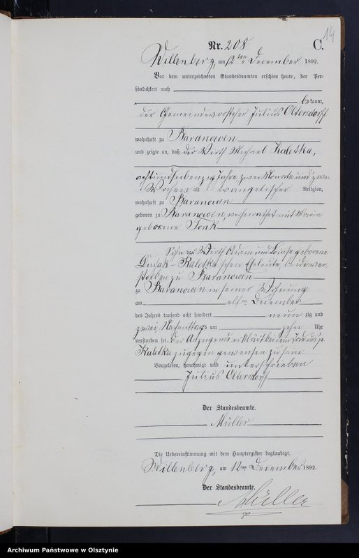 image.from.unit.number "Sterbe-Neben-Register T.II Nr 196 - 223"