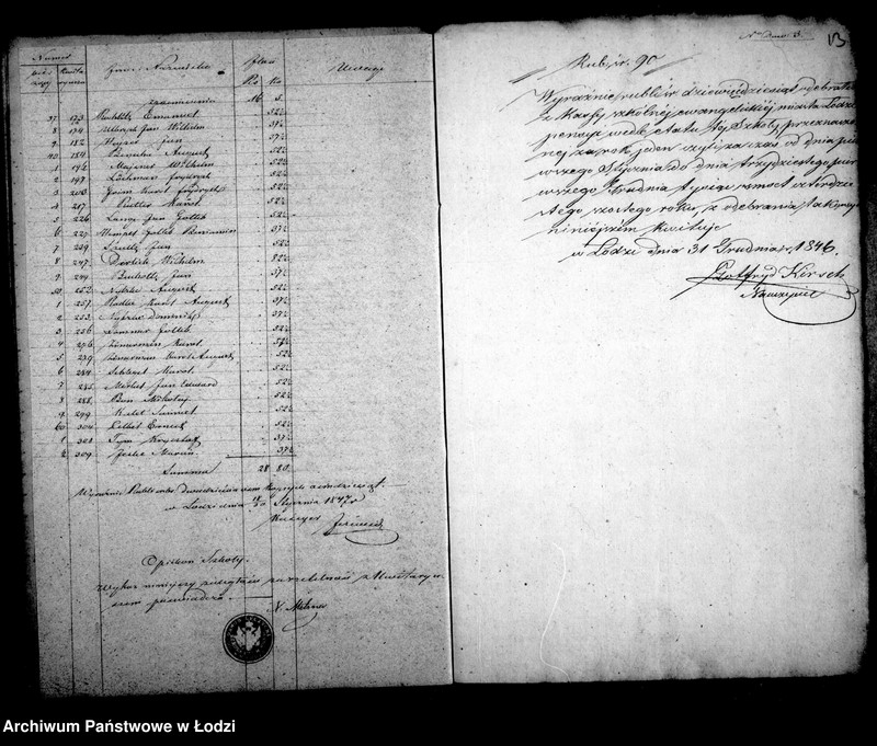 Obraz 18 z jednostki "Wykaz podatków podymnego dla szkoły elementarnej ewangelickiej"