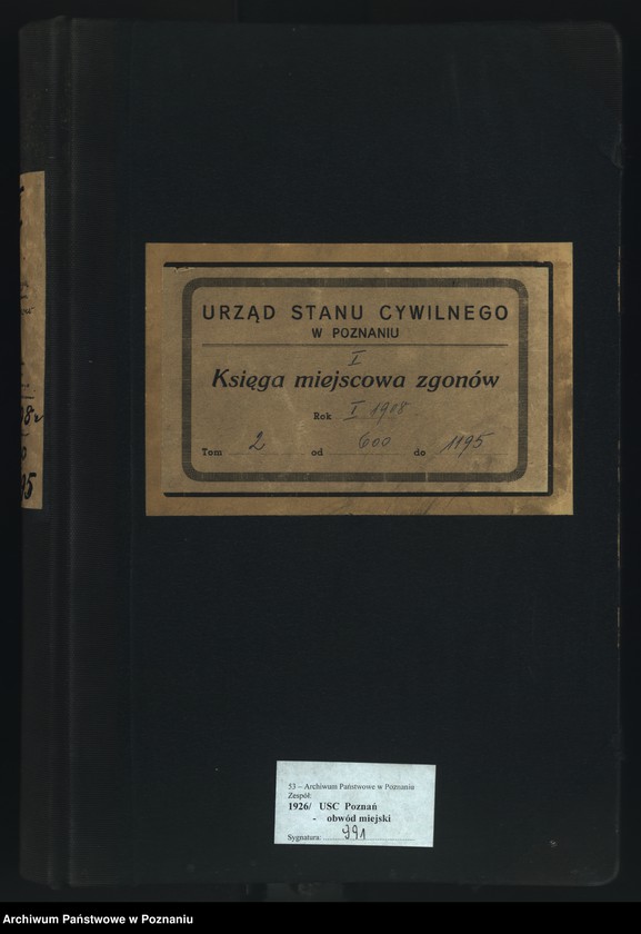 Obraz 2 z jednostki "Księga miejscowa zgonów tom II [Rejestr główny zgonów]"