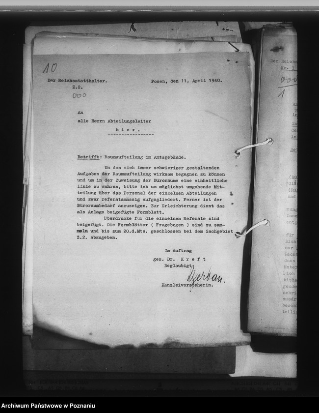 Obraz 14 z jednostki "Landeswirtschaft. Geschäftsverteilungsplan. Verwaltungskosten. Dienstreisen. Dienstkraftwagen"