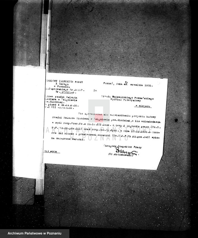 Obraz 19 z jednostki "Projekt budowy hali uboju H. Glandera w Zelgniewie"