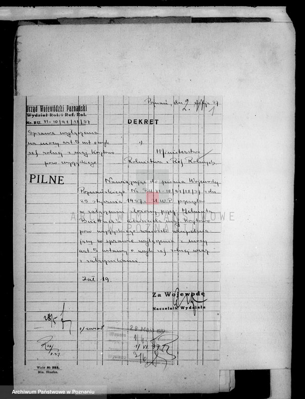 Obraz 6 z jednostki "Majątek Kosztowo powiatu wyrzyskiego wyłączenie z art. 5 ustawy o wykonaniu reformy rolnej"