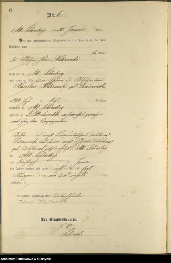 image.from.unit.number "Sterbe-Haupt-Register Nr 1 - 71"