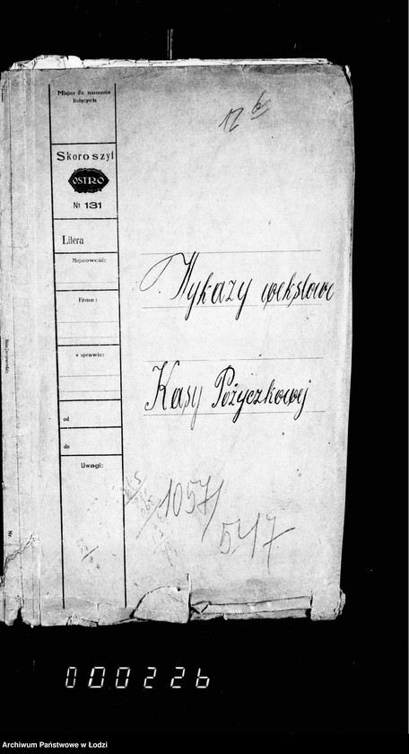 Obraz 4 z jednostki "Wykazy wekslowe Kasy Pożyczkowej"