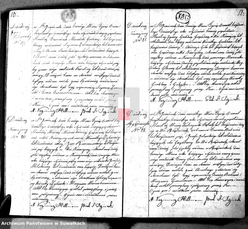 Obraz 8 z jednostki "Księga duplikat akt urodzonych, zaślubionych i umarłych w parafij Święto Jeziory, obwodzie sejneńskim, gubernij augustowskiej z roku 1839"