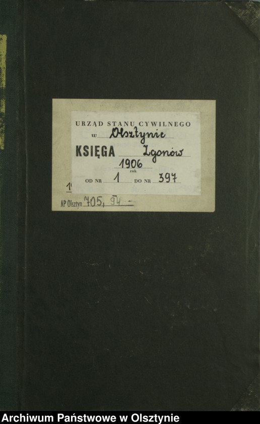 image.from.unit.number "Sterbe-Haupt-Register Tom I, Nr 1-397"