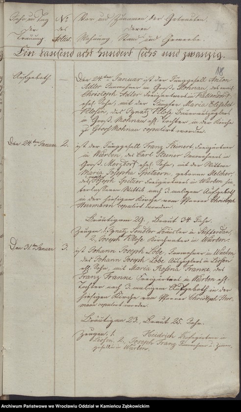 image.from.unit.number "Amtsgericht Schweidnitz Duplicate der Kirchenbücher von Würben"