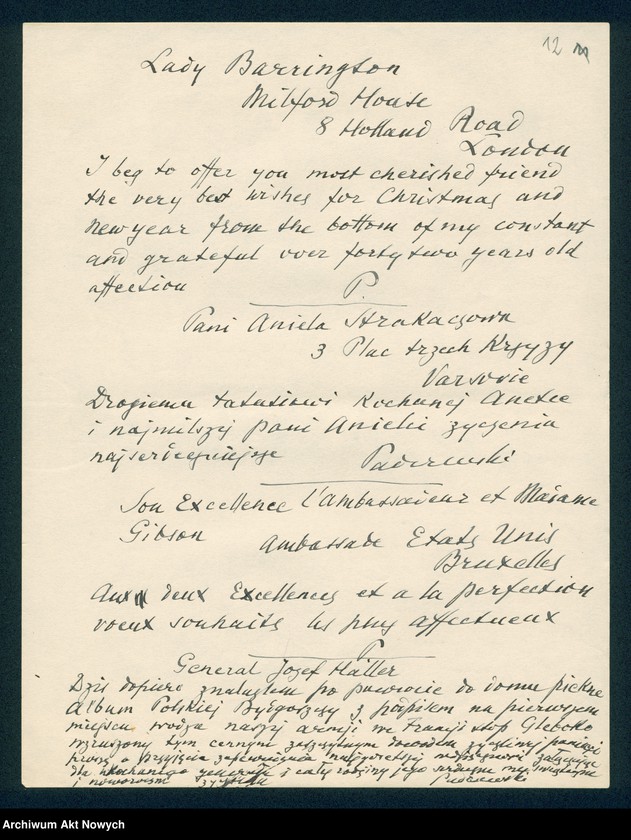 image.from.unit.number "Różne osoby - telegramy z życzeniami świątecznymi, imieninowymi, podziękowaniami; spis nazwisk adresatów"