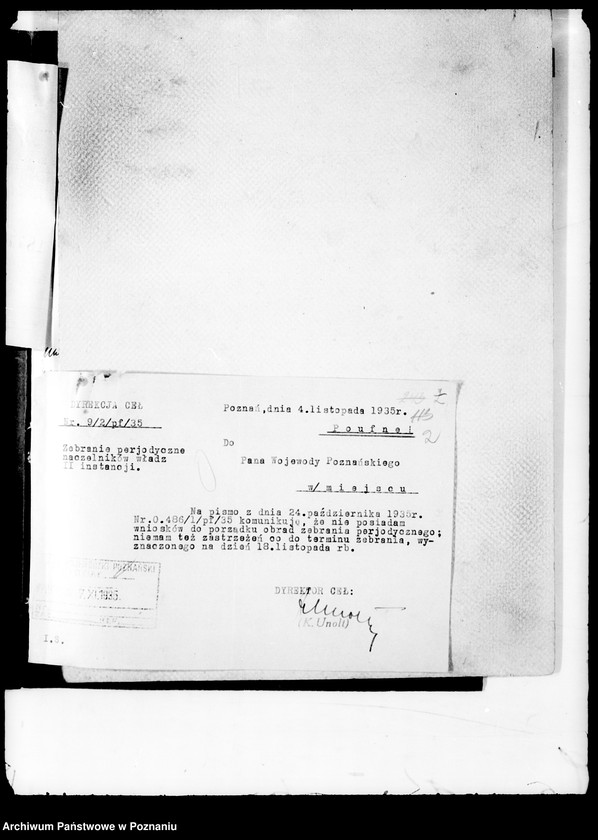 Obraz 6 z jednostki "Zebranie periodyczne naczelników władz i urzędów II instancji m.in.. Referat"