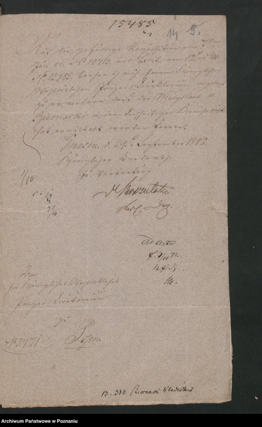 Obraz 17 z jednostki "A. betr. den Gymnasiasten Wladislaus von Biernacki"