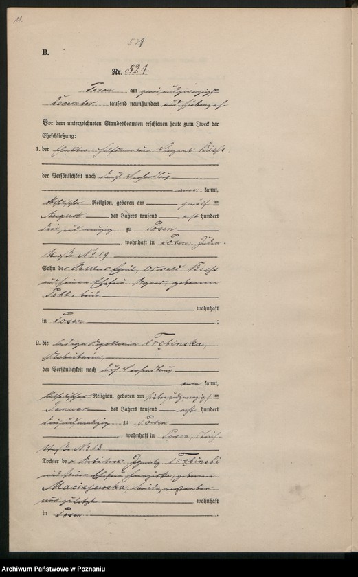 Obraz 13 z jednostki "Księga miejscowa małżeństw tom III [Rejestr główny małżeństw]"