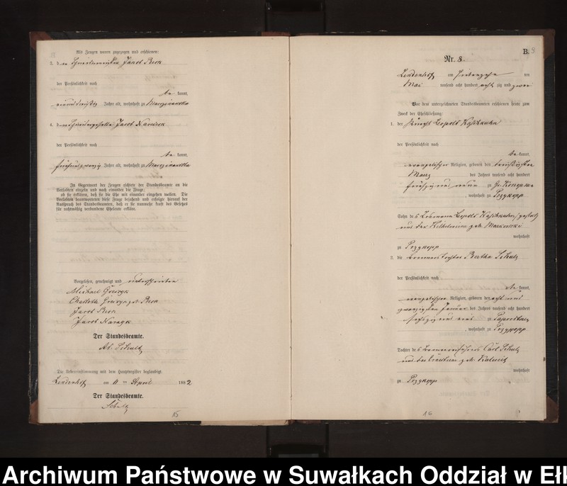 image.from.unit.number "Heiraths-Neben-Register des Preussischen Standes-Amtes Milken Kreis Loetzen"