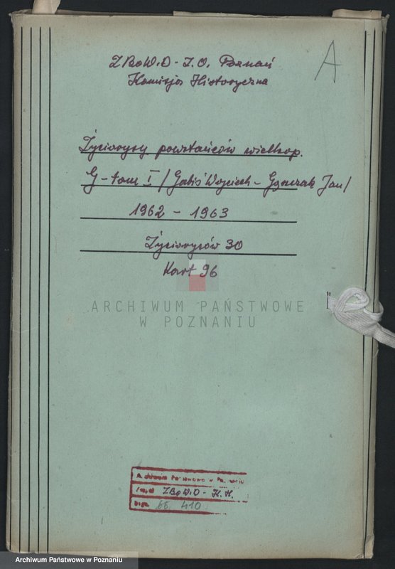 Obraz 4 z jednostki "Życiorysy powstańców wielkopolskich: G - tom l /Gabiś Wojciech - Gąszczak Jan/."