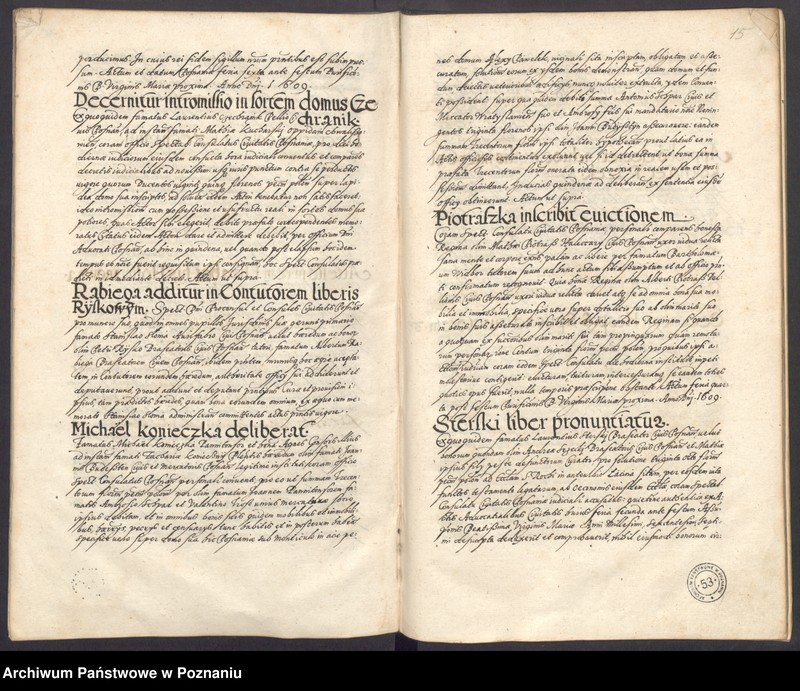 Obraz 19 z jednostki "Acta consulatus Posnaniensis."