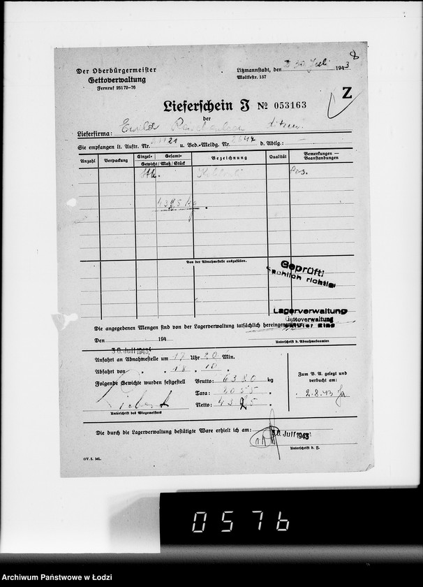 Obraz 12 z jednostki "Lebensmitteleinkauf. Aufträge, Lieferscheinen und Rechnungen 21081-21120"