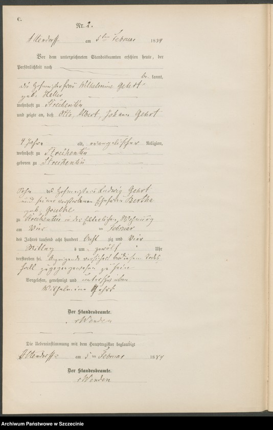 Obraz 5 z jednostki "Sterbe-Register (Neben-Register)"