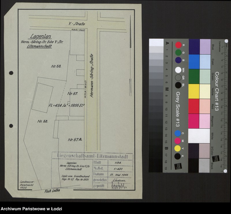 Obraz 2 z jednostki "Lagenplan Hermann Göring - Strasse Ecke V.-Str. Litzmannstadt"